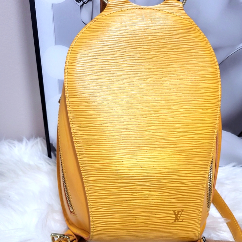 LOUIS VUITTONYellow Epi Leather Mabillon Backpack Bag